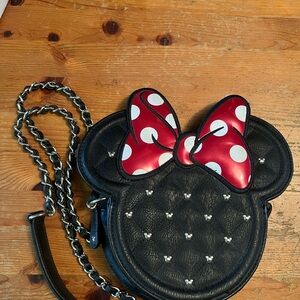 Loungefly Minnie Mouse Black and Red Crossbody Bag